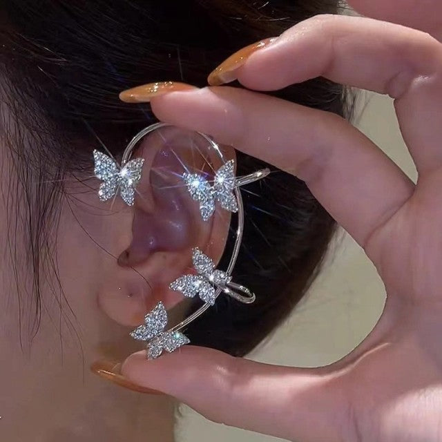 Women's Moon Star Clip Earrings