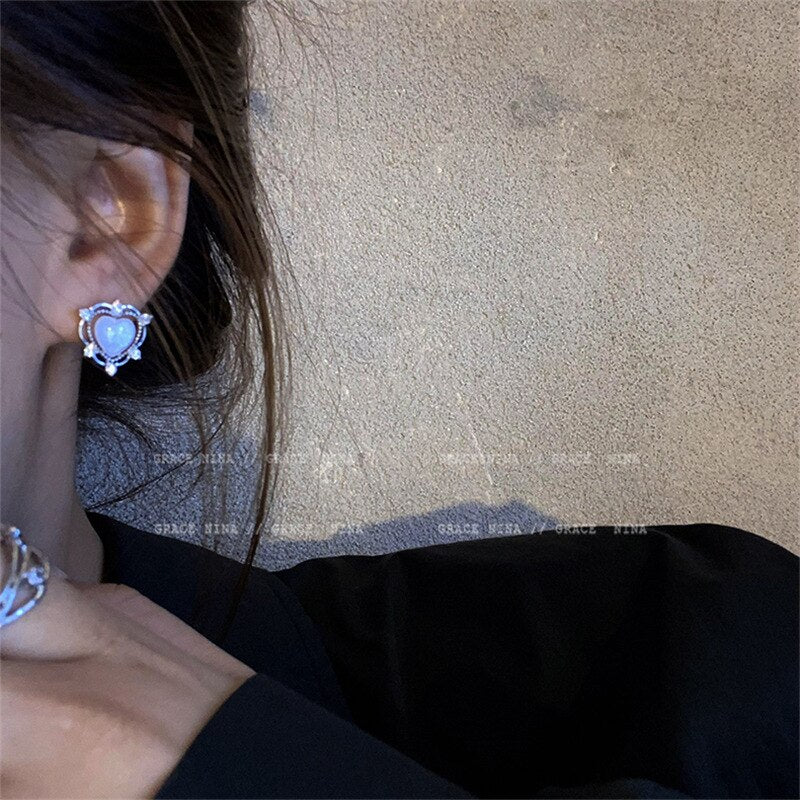 Women's Heart Stud Earrings