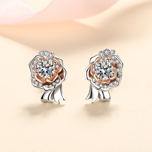 Women's Rose Stud Earrings